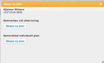 4. Skapa ärende i Mina Planer 4.1 Skapa ärende Ange fullständigt personnummer i Skapa/sök ärende i högerkolumnen.