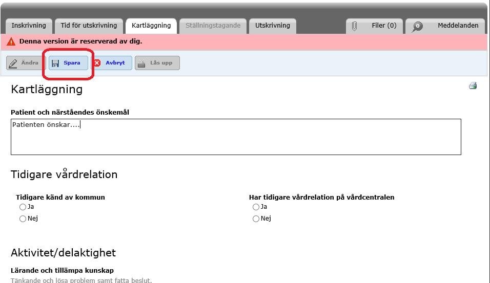 Det visas vilken organisation och person som senast skrivit något under sökordet. Även datum och tid presenteras.