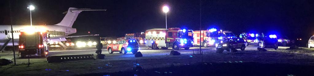 Det var Swedavia, Polisen, Räddningstjänsten, SOS, Region Skåne och Räddningstjänst Syd. Det rörde sig om ungefär 200 blåljuspersonal som var aktiva denna kväll.