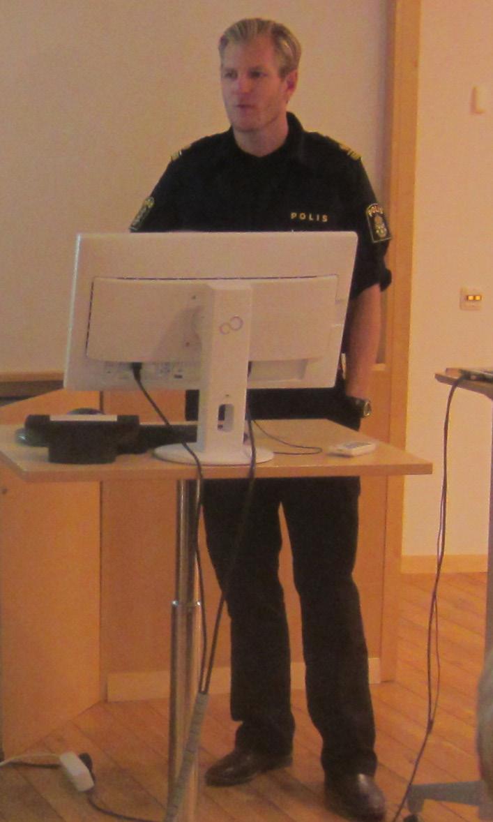 Joakim höll ett mycket uppskattat föredrag om den organiserade brottsligheten i framförallt Malmö och dess utveckling.
