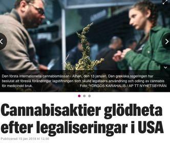 Källa: Dina pengar.se 22 januari 2018 Legalisering av marijuana verkliga fakta. Inte ideologi.