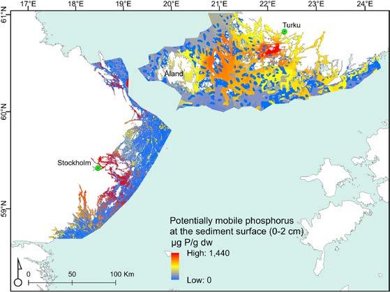 Figure 1. Distribution of hot spots for P-release in the Stockholm, Åland and Helsinki archipelago (Puttonen et al. 2014). [Meeting code], [Agenda item #]-[Document Number] 4.