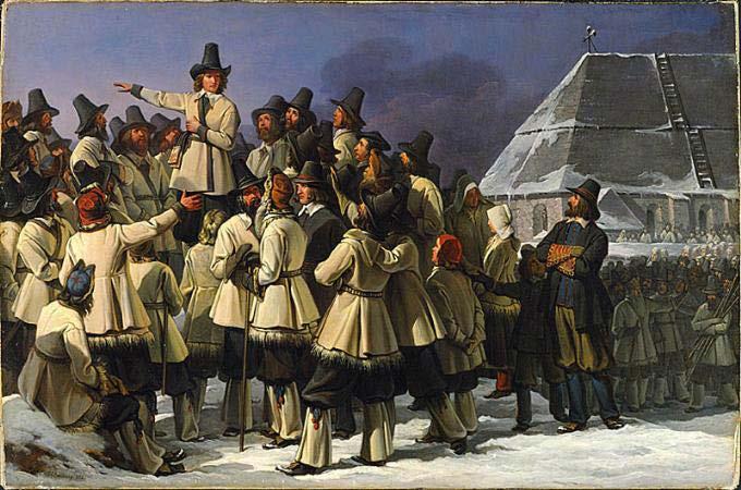 Nationalmuseum Den blivande kung Gustav Vasa talar till dalkarlarna i Mora. Målning av Johan Gustaf Sandberg 1836. Karls allians med bönderna på riksdagen var förstås ett steg i demokratisk riktning.