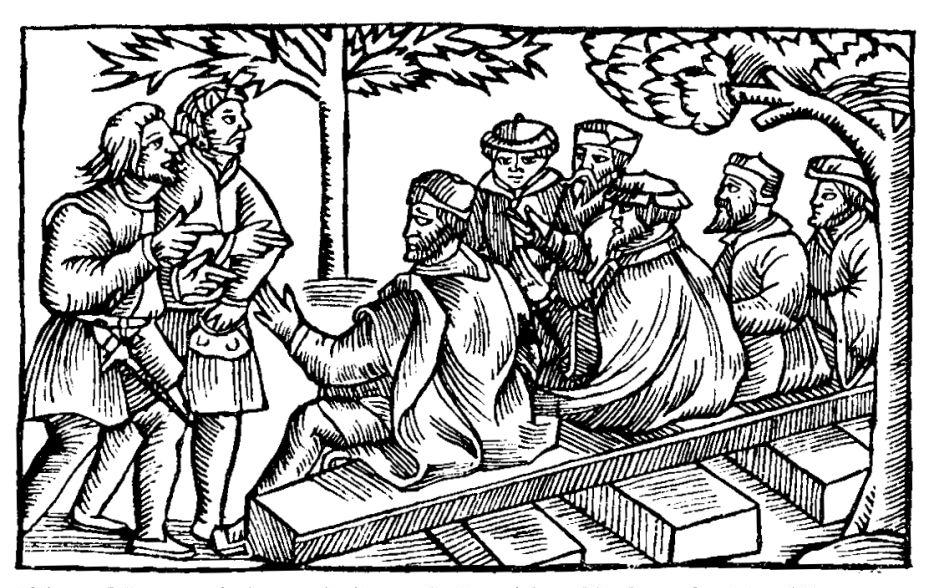Ett tidigt exempel på en välordnad möteskultur: tingssammankomst enligt Olaus Magnus Historia om de nordiska folken 1555. dagsstånden för att agitera bland bönderna och nosa upp rikshemligheter.