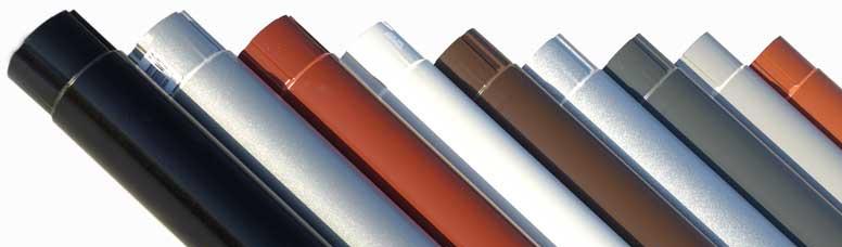 STANDARDKULÖRER TAKAVVATTNING VIT RAL 9002 SILVER METALLIC RAL 9006 SVART RAL 9011 ALUZINK GRÅ RAL 7011
