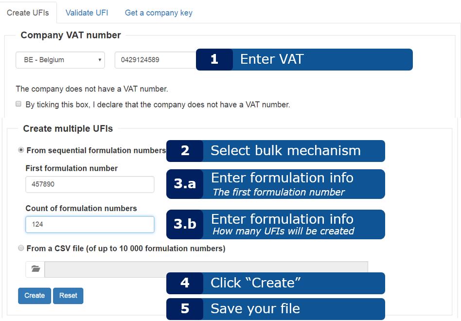 8 Applikation för att skapa UFI-koder - Användarhandbok 2.3.