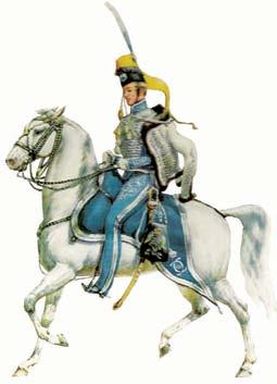 Manskap och officer Livgardet till häst omkring 1815 Trooper and officer