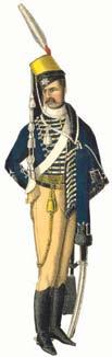 husarkår omkring 1820 Officer Life Regiment Hussar