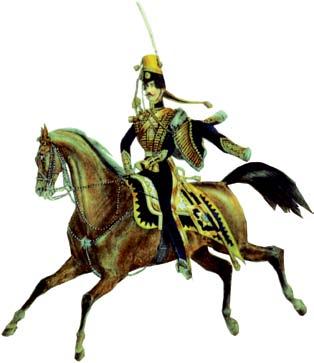 Officer vid Skånska husarregemente omkring 1830 Officer Scanian Hussar Regiment about 1830 P B Eklund Manskap vid Skånska husarregementet omkring 1835 Troopers Scanian Hussar Regiment about 1835 A