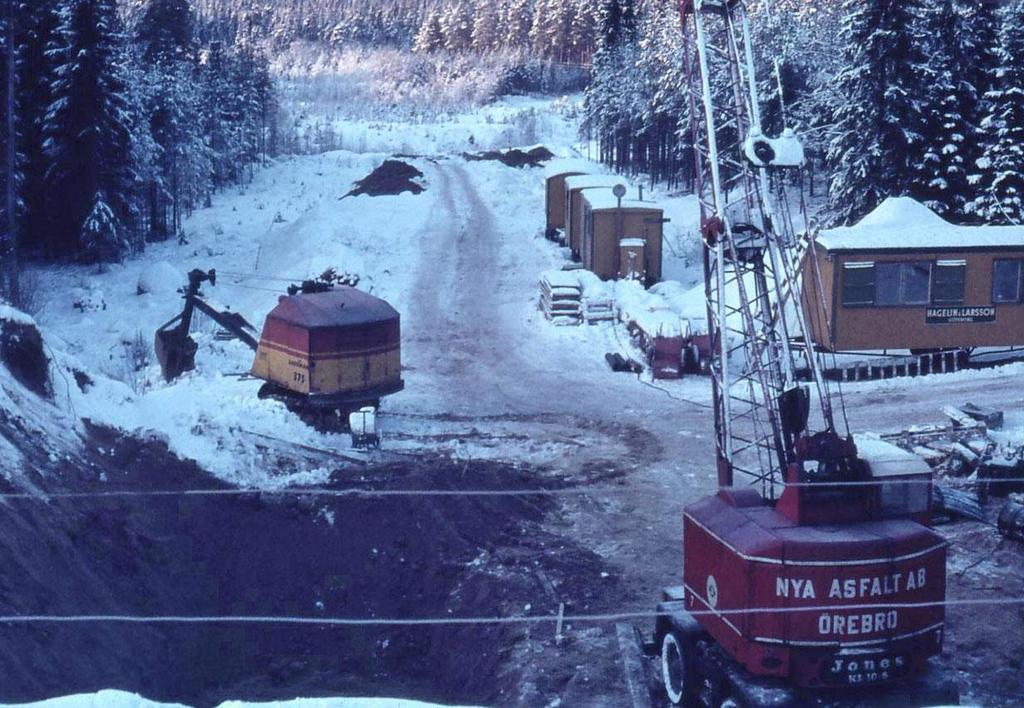 Vägbygget i full gång vintern