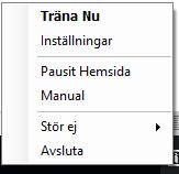 Manual Pausit 2.0. Ikonen i aktivitetsfältet När programmet installerats kommer ikonen för Pausit visas i listen. För PC i nedre listen och för Mac finns ikonen i övre listen.