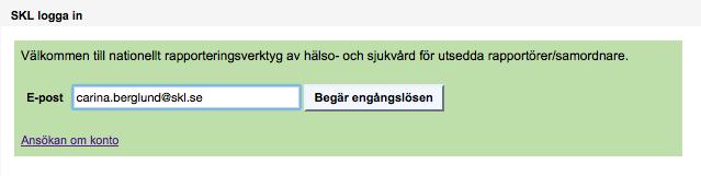 Exempel på rätt: Säkerställ att e-pstadressen är helt till vänster i inmatningsfältet samt att det inte är någt synligt mellanslag efter e-pstadressen. 3.