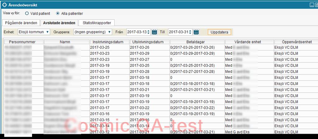 Josefine Laago 2018-04-13 1:4 3(16) I fliken Avslutade ärenden kan man antingen välja aktuellt datumintervall för Link-ärendet för att söka