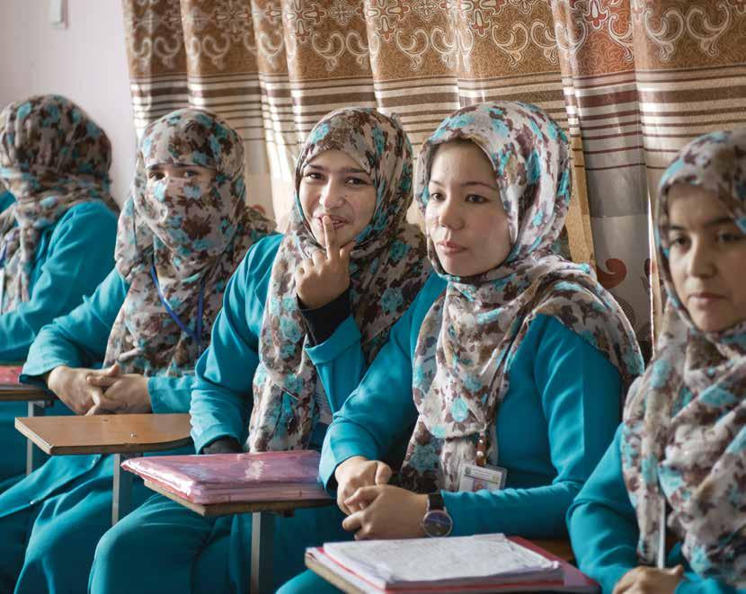 TEMA UTVISNINGARNA Ert stöd motiverar oss att studera ATT UNGA KVINNOR studerar vidare för att få ett arbete efter skolan är fortfarande ovanligt i Afghanistan.