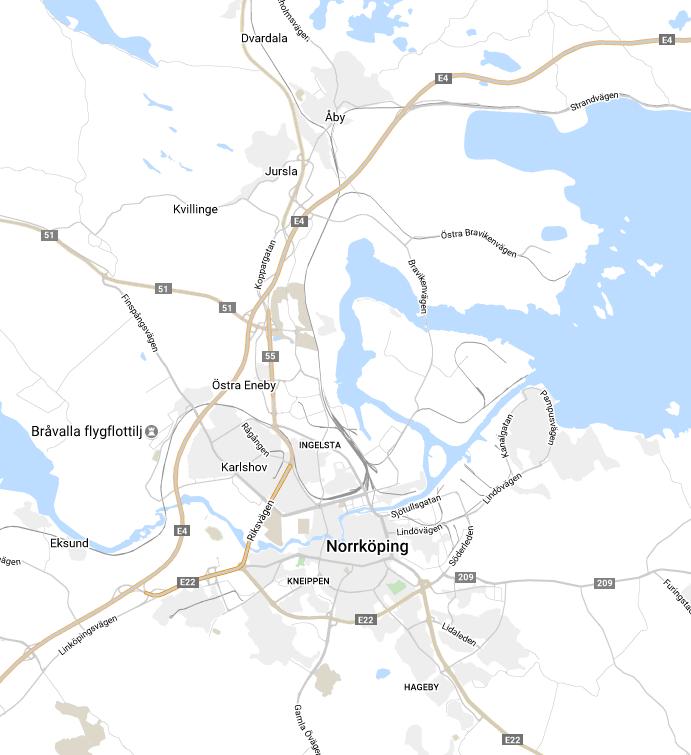 3 Trafikområdet Geografiskt område som ingår i trafikpliktsutredningen avser ett område i Linköpings kommun samt ett område i Norrköpings kommun.