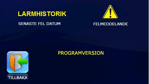 DRIFT & MANÖVER Ventilationsaggregat Recom 2 & 4 10. Larmhistorik. För att få information om de senaste felen välj Larmhistorik i undermenyn under Teknikermenyn och tryck OK.