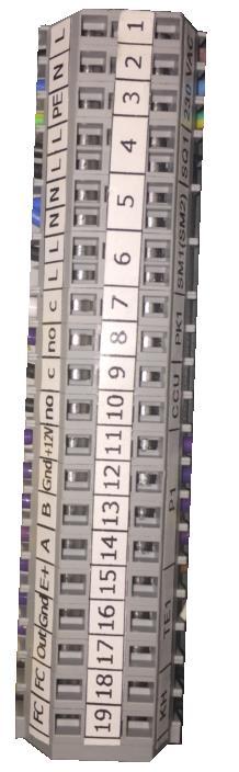 Namn Typ Trådtjocklek** SM1* Uteluft spjällställdon LF230 2 x0,75mm² SM2* Frånluft spjällställdon LF230 2 x0,75mm² PK1* Kontakt från