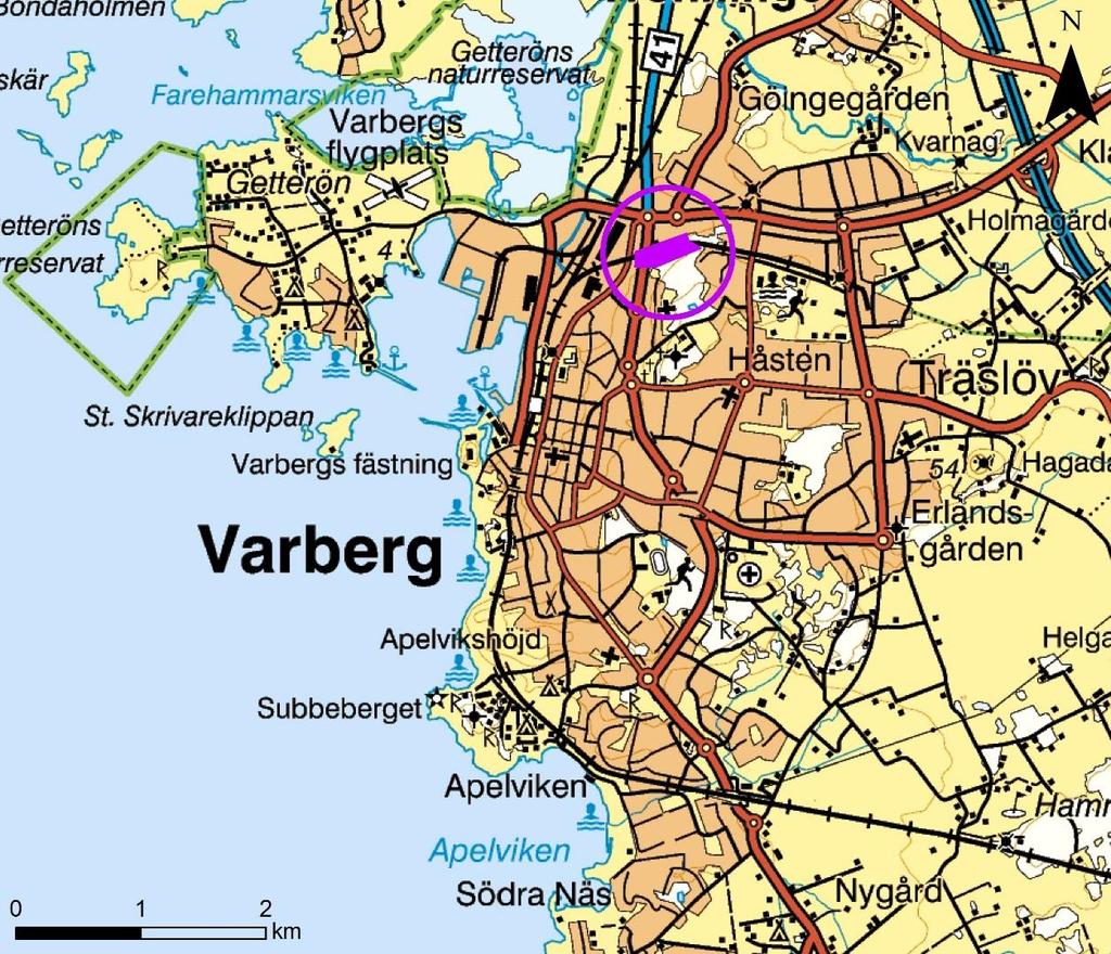 Uppdrag och syfte Ecocom AB har på uppdrag av ÅF Infrastructure utfört en naturvärdesinventering i den nordvästra delen av Brunnsbergsskogen 2016, belägen i den norra delen av Varbergs tätort.