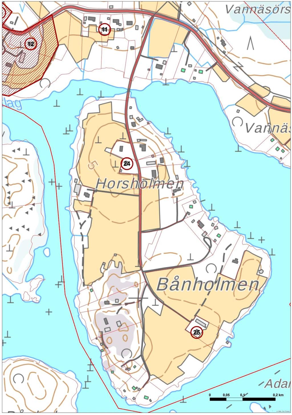 FCG SUUNNITTELU JA TEKNIIKKA OY Rapport 19 (20) Bild 15. Värdeobjekt i Finnäs, Bånholmen.