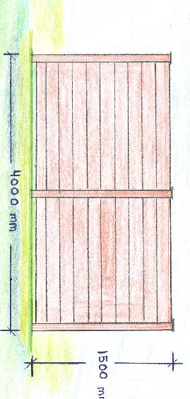 Andelen luft i staketet beräknas utifrån den del av staketet som är mest regelbunden.