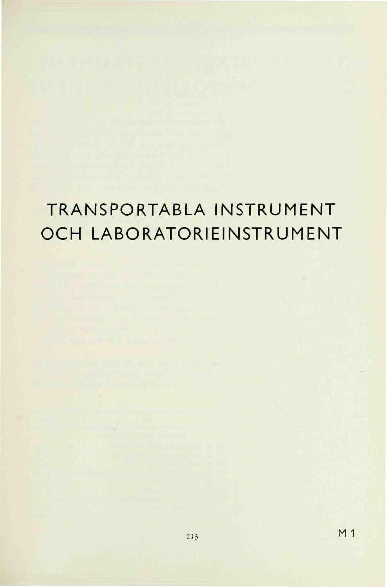 TRANSPORTABLA INSTRUMENT
