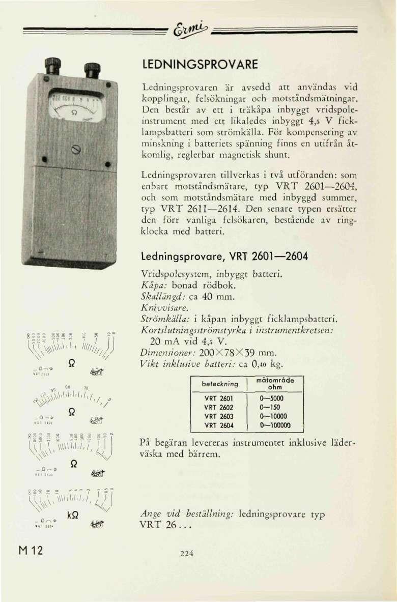 <fe^ LEDNINGSPROARE s fill f? 1 *?? 1 ii Ledningsprovaren är avsedd att användas vid kopplingar, felsökningar och motståndsmätningar.