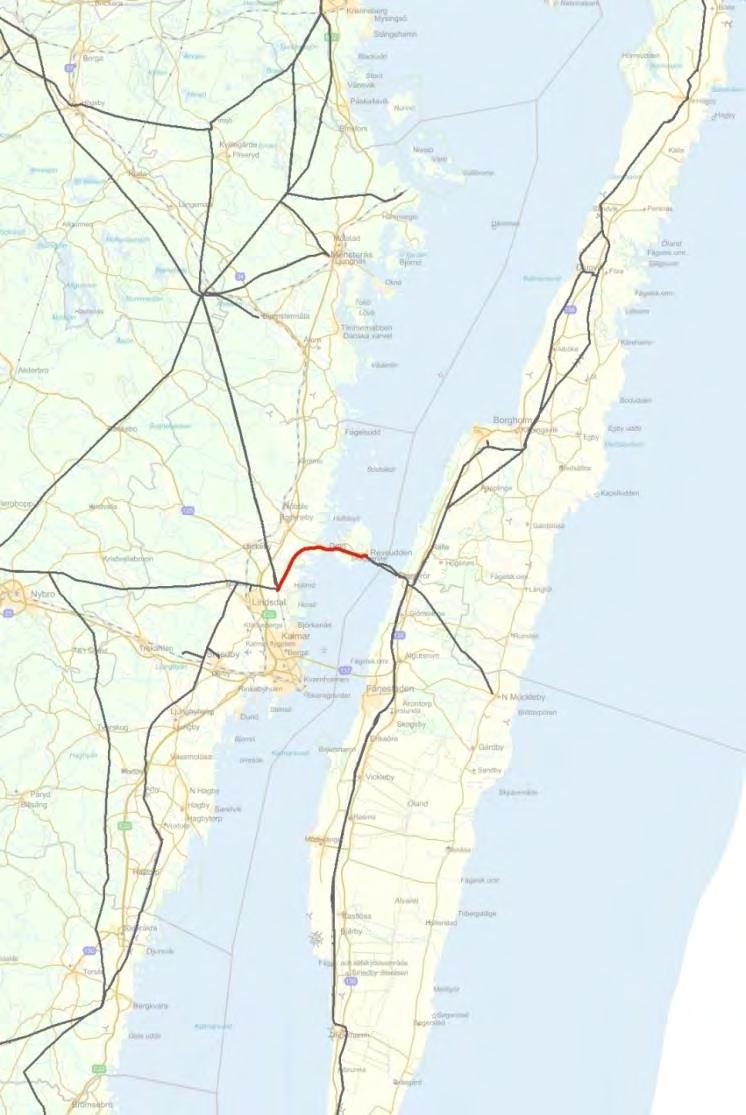 4 Beskrivning av huvudalternativ 4.1 Lokalisering och omfattning Befintlig ledning är uppförd som en dubbel 130 kv luftledning på gemensam stolpkonstruktion.