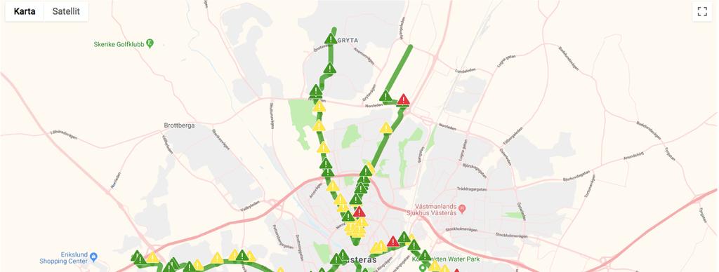 5 Resultat 5.1 128 cykelstråk i 25 kommuner NTF har kartlagt totalt 128 cykelstråk i 25 kommuner runt om i Sverige.