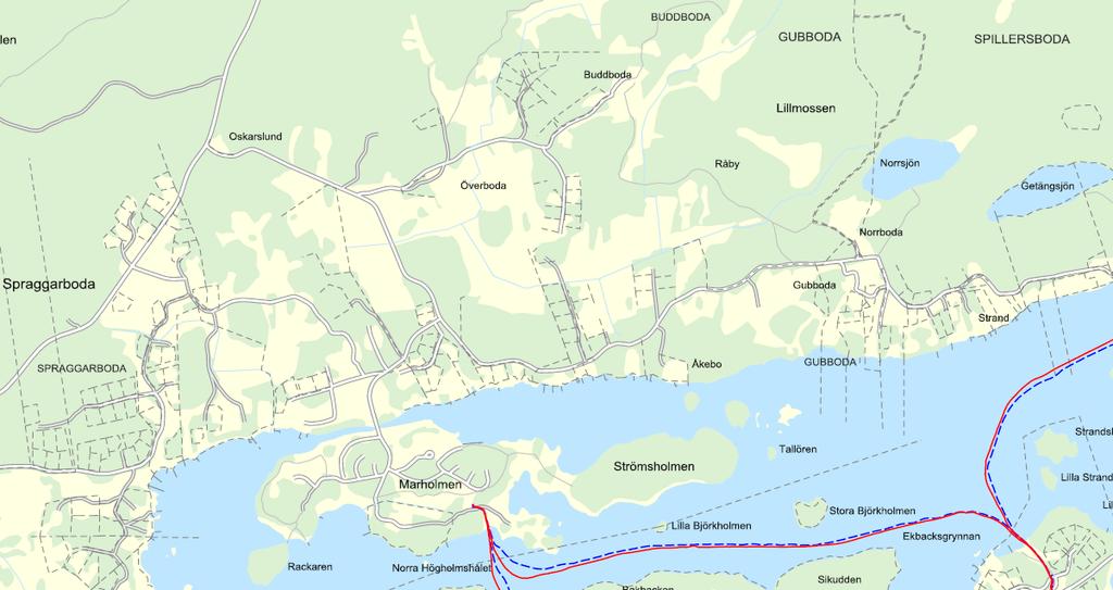 samband med överföringsledningen för spillvatten kommer även en överföringsledning för vatten att byggas för att förstärka kapaciteten från Norrtälje till Köpmanholm.
