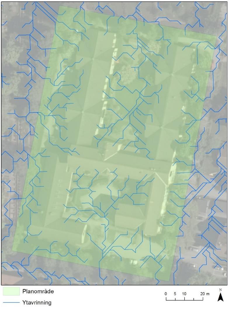 14 DAGVATTENUTREDNING BRUNNSGÅRDEN I den geotekniska utredningen anges att grundvattenytan har observerats till 2,6-2,9 m under markytan.