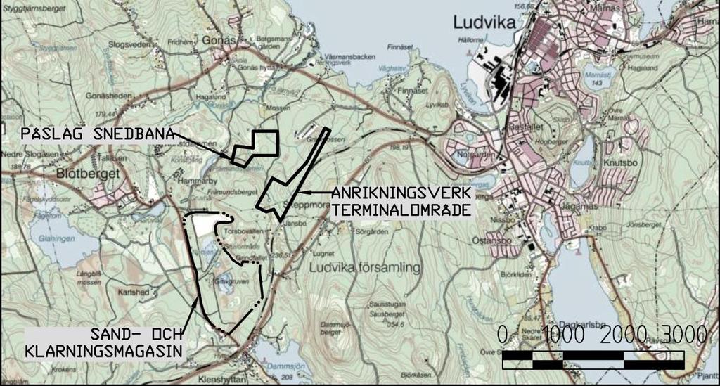 I Blötberget kommer råmalmen att transporteras från Blötbergetsgruva till anrikningsverket via transportband under jord.