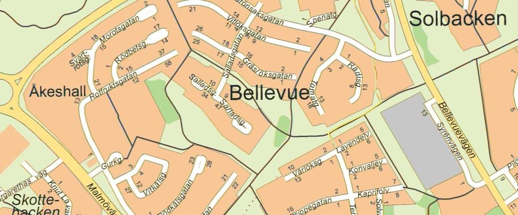 1. Inledning 1.1 Bakgrund Inför ett eventuellt fastighetsköp har Ramböll fått i uppdrag av Ystabostäder AB att genomföra en mark- grundvattenundersökning inom fastigheten Bellevue 2:11 (se figur 1).