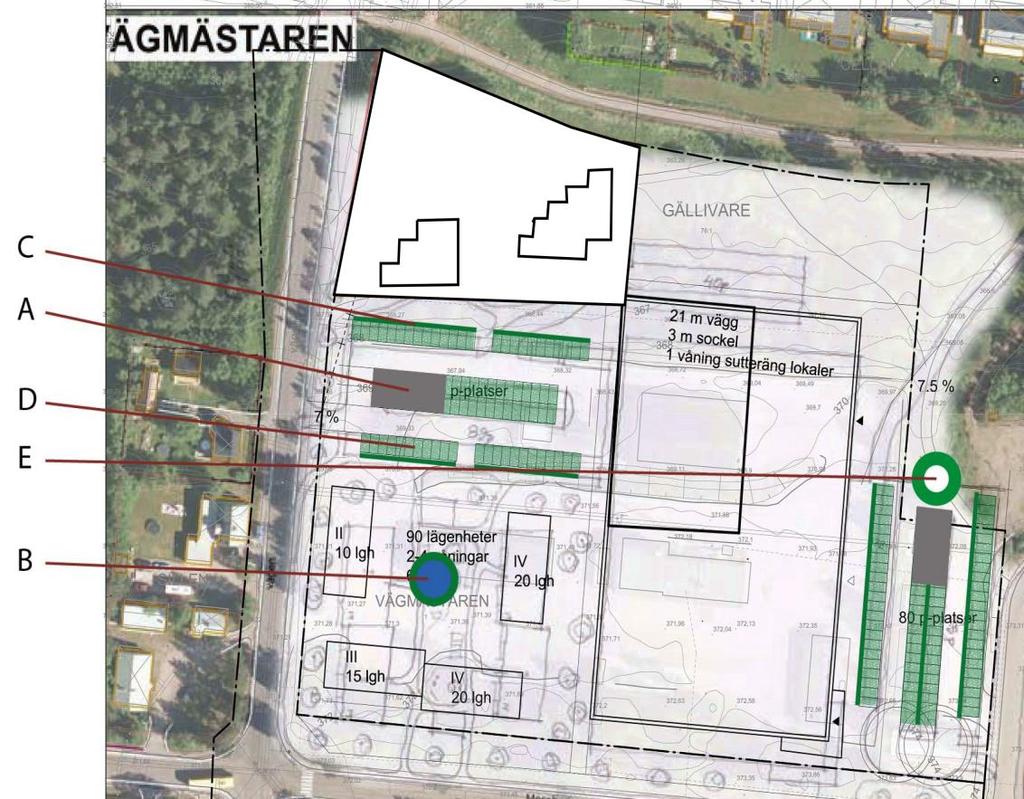 5.2 Möjliga lösningar för hantering av dagvattnet inom aktuellt planområde Bygger man någon form av dagvattenmagasin bör det klara en volym på cirka 170 m 3.