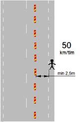 Anordningen ska vara förankrad eller så tung att den inte vickar eller rubbas av trafiken. Åtgärder ska också vidtas för att förhindra halka vid t ex regn, daggpåslag eller frost.