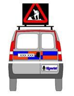 3 Tillfälligt väghållningsfordon Ett tillfälligt väghållningsfordon kan vara till exempel en personbil, van eller minibuss som används för att utföra ett vägarbete.