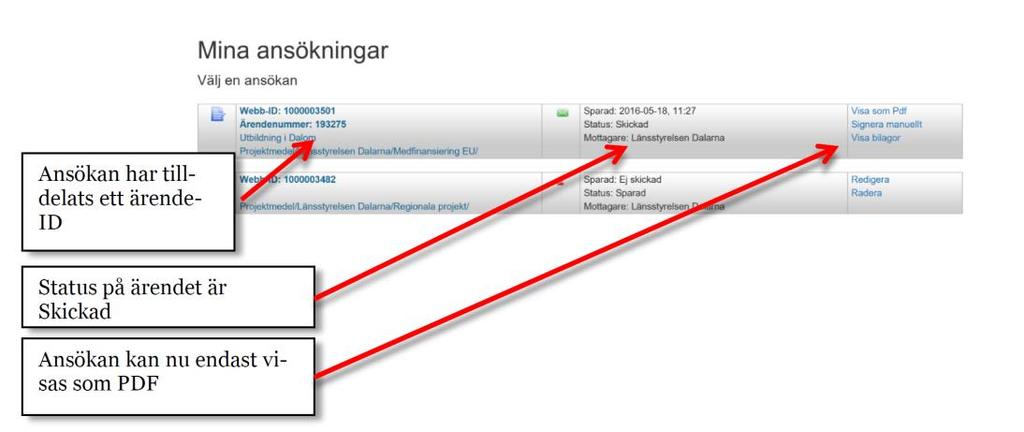 sparad till skickad.