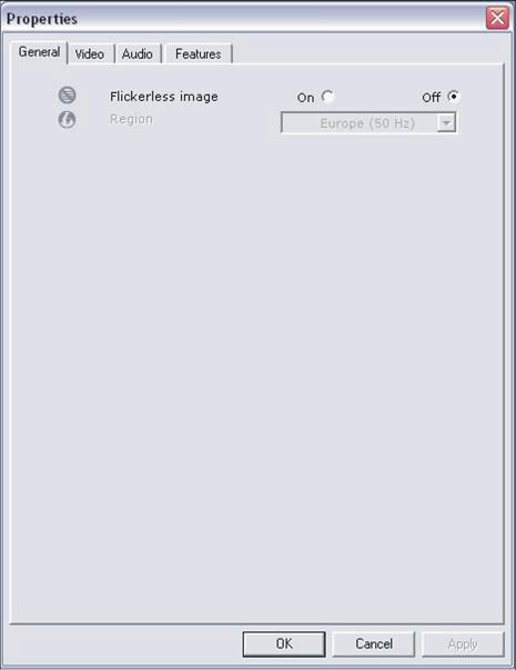 Chapter Installation Videoegenskaperna i Philips SPC1000NC kan ändras: - inom en applikation, - genom att klicka på ikonen VProperty i Windows programlist längst ner till höger på skärmen, - genom