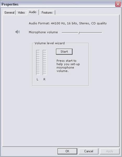 Chapter WebCam-inställningar Audioinställningar SV & & Microphone volume (Mikrofonvolym) Volume (volymreglage) Med detta reglage kan du ställa in