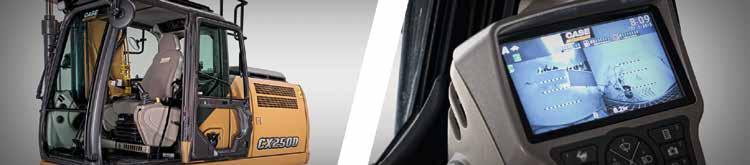 178 mm med kontinuerlig kameravy ffektivt utnyttjat utrymme med grupperade motor-, kyl- och efterbehandlingssystem för att ge utmärkt sikt bakåt.