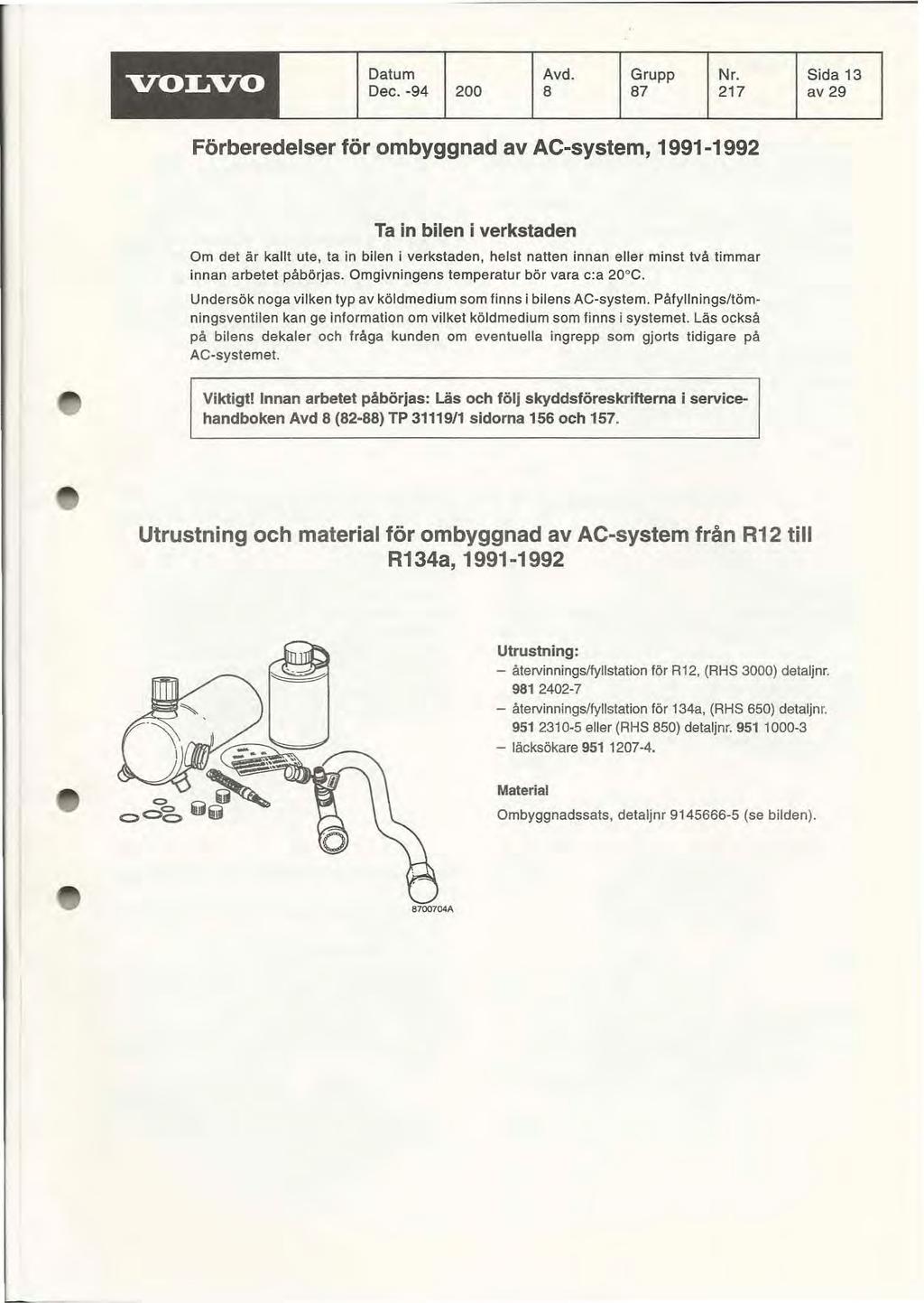 VOLVO Datum Avd. Grupp Nr. Dec.