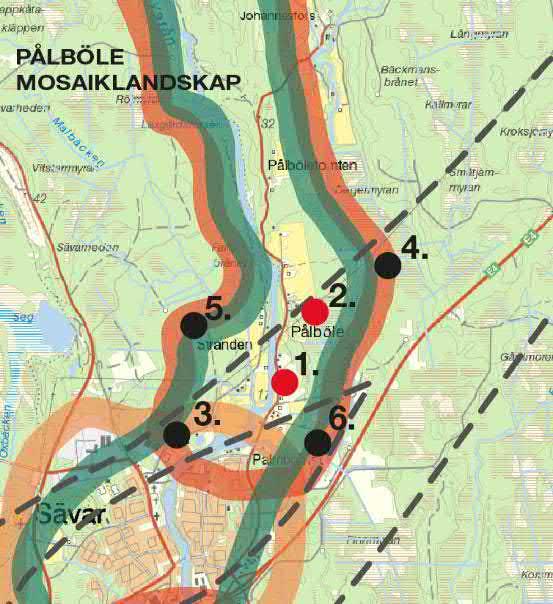 Karaktär: Ålderdomligt odlingslandskap med stora upplevelsevärden. Meandrande vattendrag, hagmarker, slåttermarker och åkrar. Gårdar och äldre vägar.