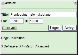 skapat inbjudan kan själv klicka på mötet och se