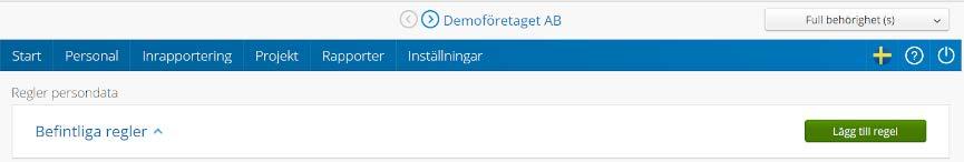 När en anställning avslutas i Agda PS webb och du väljer att ta bort information, visas ett meddelande om att personens data tas bort omedelbart.