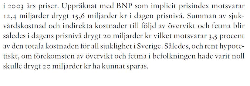 Bild 22 Ulf Persson och Knut Ödegaard: Fetma ett ekonomiskt samhällsproblem Ekonomisk Debatt nr 1