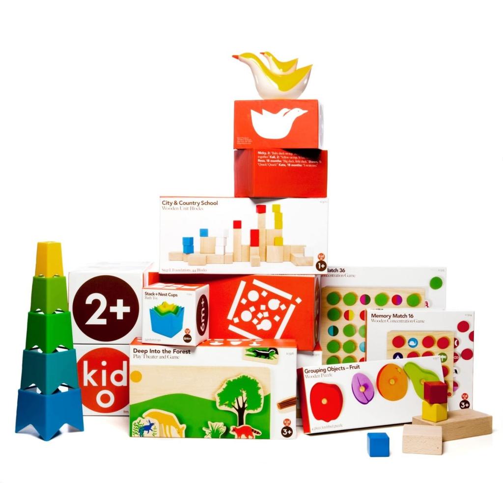 Kid O har härliga, designade leksaker i unika förpackningar.