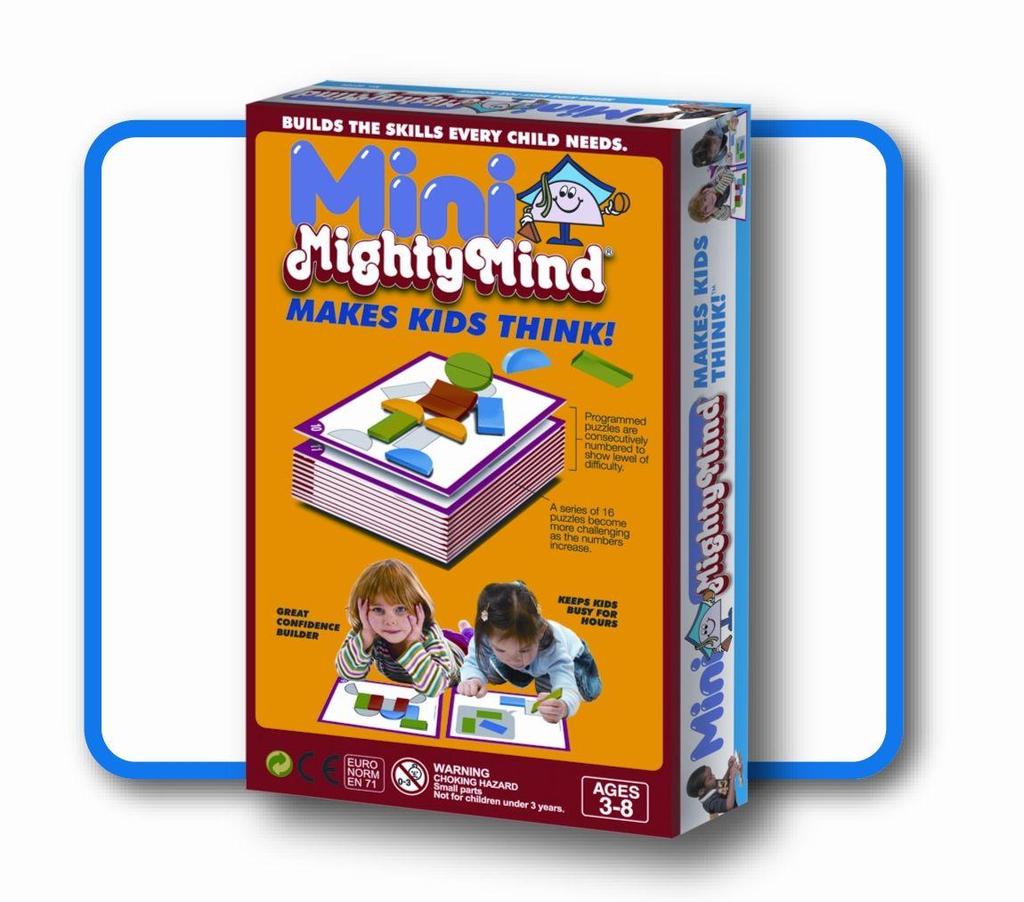 Mini MightyMind Prod. nr.: MM-205 Tänkande barn är gladare barn! Mini MightyMind är en mindre version av den internationellt prisbelönta originalversionen av MightyMind.