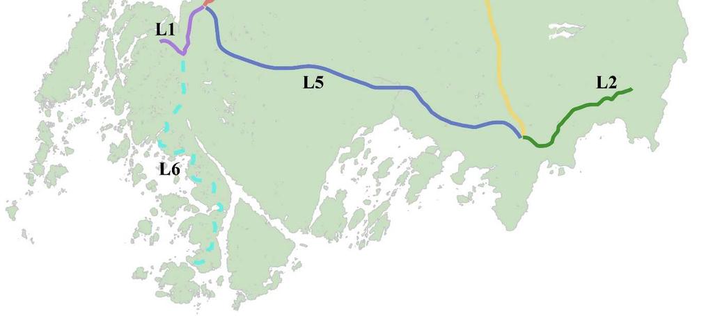 De nedan föreslagna längre förbindelserna kan också vara betydelsefulla för vardagscykling, fokus ligger dock mer på