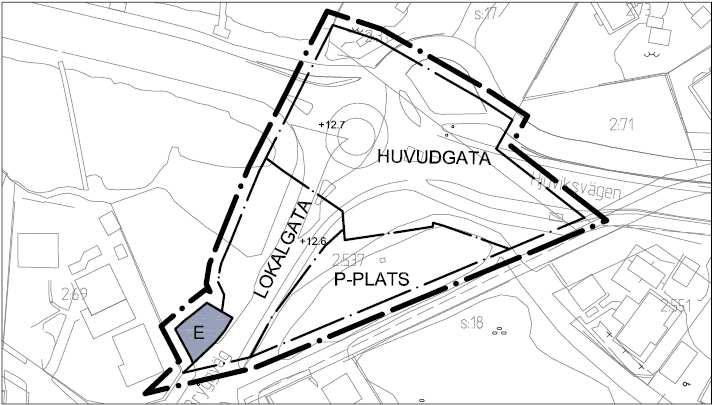 Delområde 1 Hjuviks bryggväg Detaljplan Illustration Inom delområde 1 reglerars markanvändningen av allmän plats till huvudgata, lokalgata och parkering.