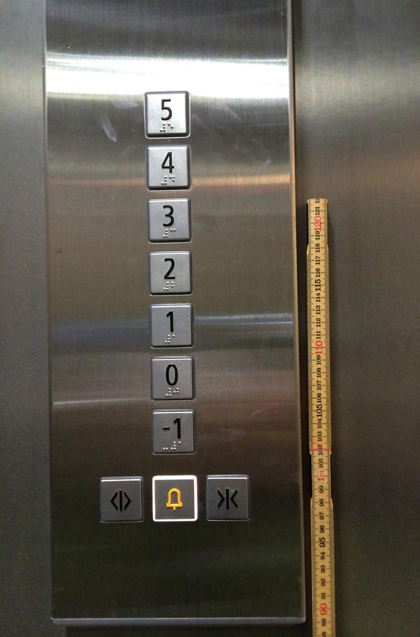 Gemensamma ytor - hiss - Hisstandarden anger andra höjd- och