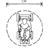 (mindre utomhusrullstol) vara dimensionerande och utrymme för manövrering med rullstol ska finnas.